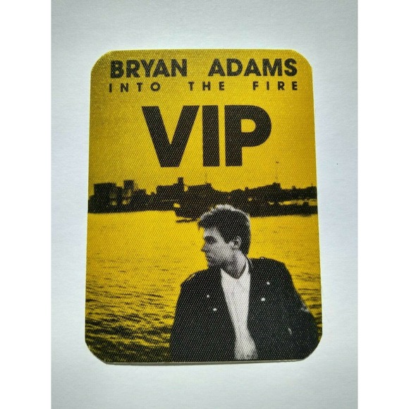 Bryan Adams Into The Fire VIP Backstage Rock Concert Pass Vintage UNUSED - Picture 2 of 3